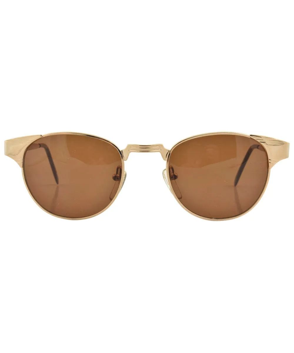 ELLIPSIS Gold Browline Sunglasses sold by Giant Vintage product image thumbnail 3