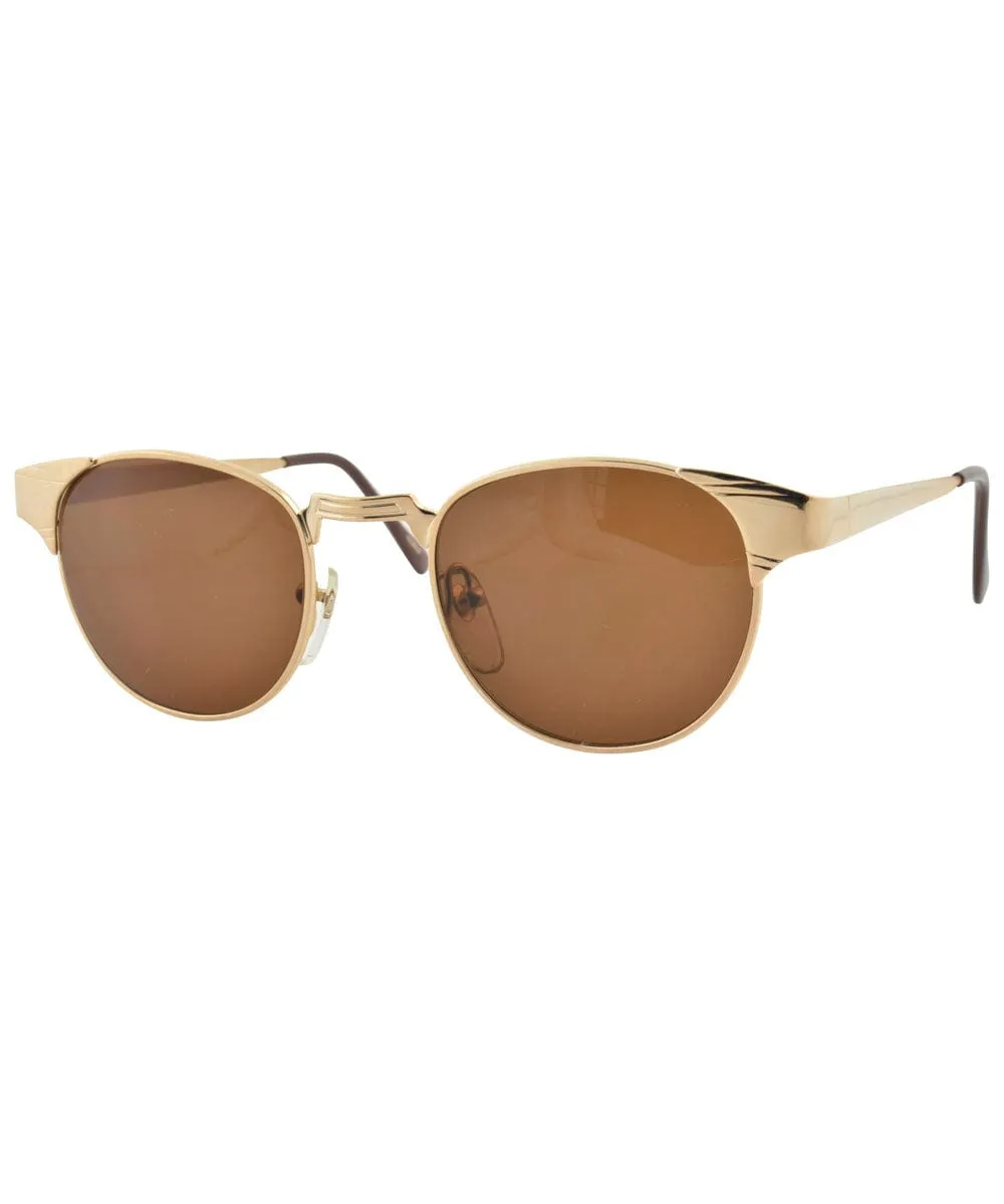 ELLIPSIS Gold Browline Sunglasses sold by Giant Vintage product image thumbnail 2