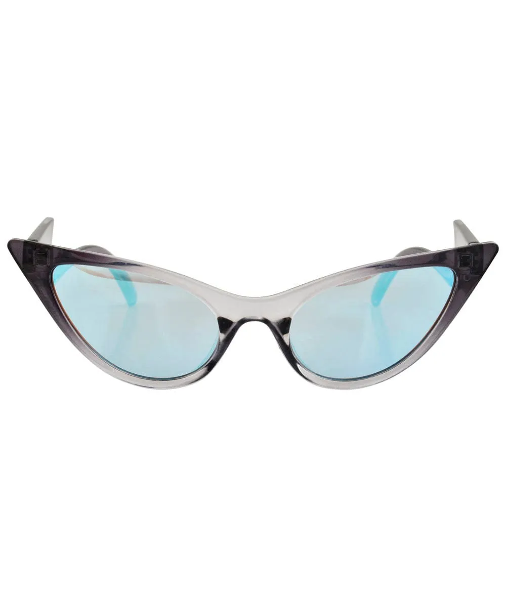 QUIZZY Smoke Cat-Eye Sunglasses sold by Giant Vintage product image thumbnail 3