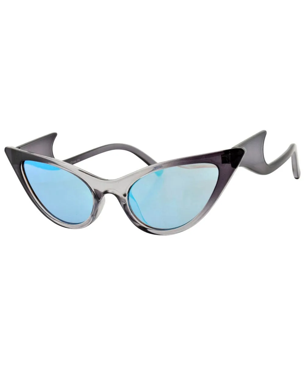 QUIZZY Smoke Cat-Eye Sunglasses sold by Giant Vintage product image thumbnail 2