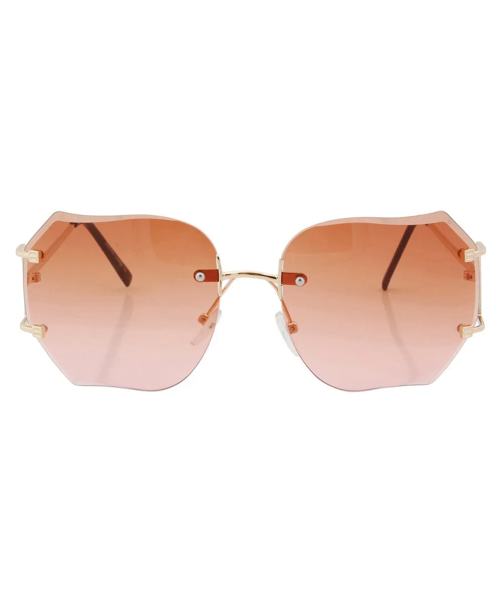 SAGO Brown Oversized Sunglasses sold by Giant Vintage product image thumbnail 3