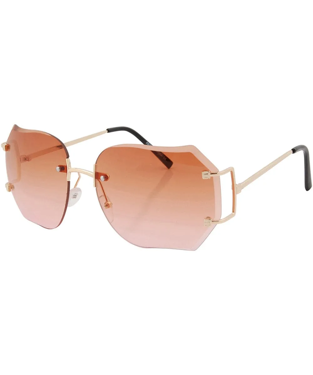 SAGO Brown Oversized Sunglasses sold by Giant Vintage product image thumbnail 2
