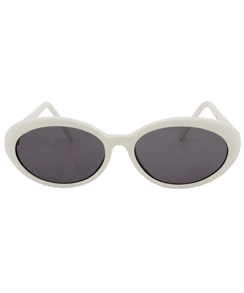 GIGAPOP White Oval Sunglasses sold by Giant Vintage product image thumbnail 3
