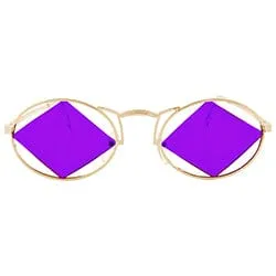 LOVECRAFT Purple/Gold Freaky Oval Sunglasses sold by Giant Vintage