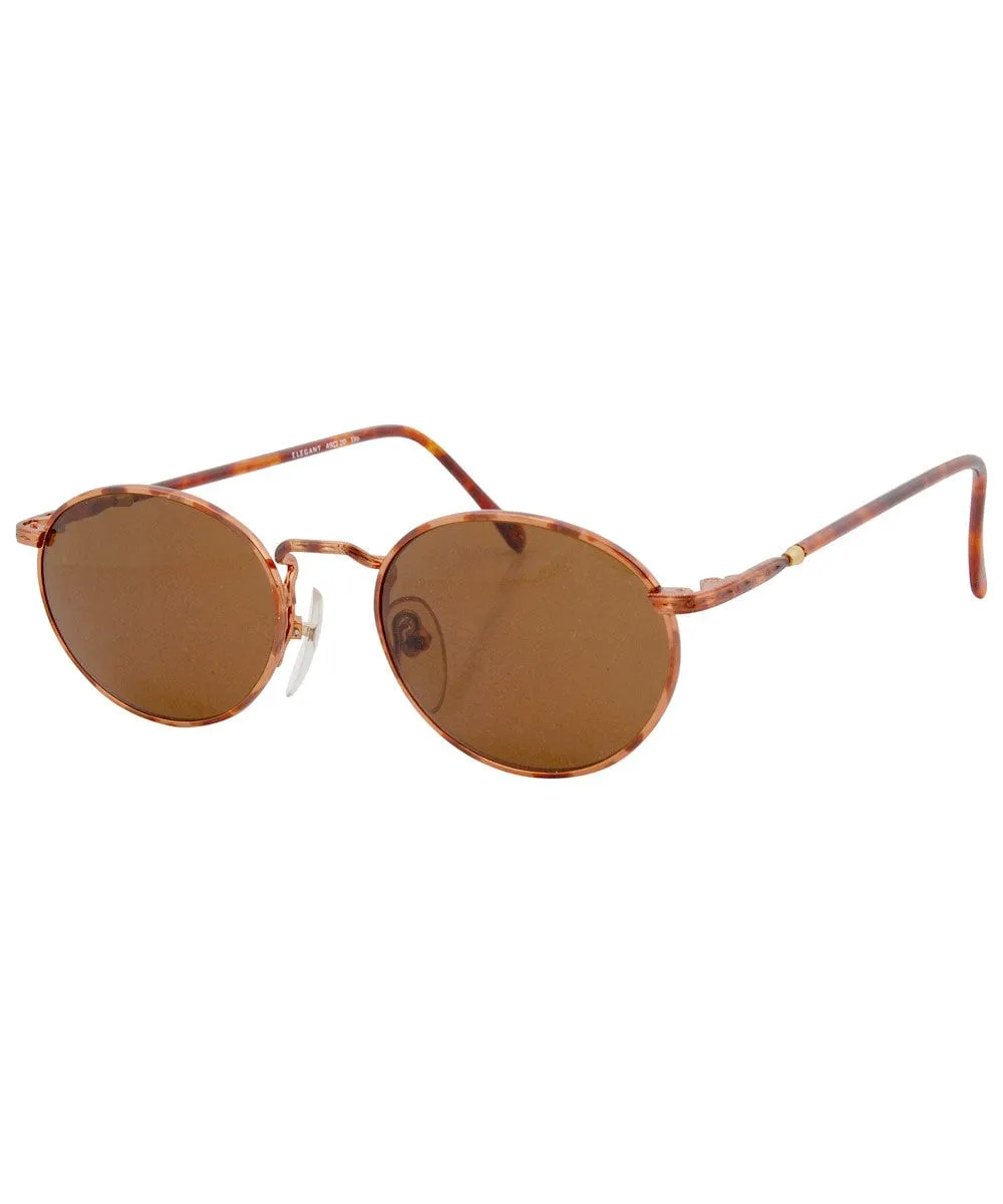 HIGHWIRE Copper Oval Sunglasses sold by Giant Vintage product image thumbnail 2
