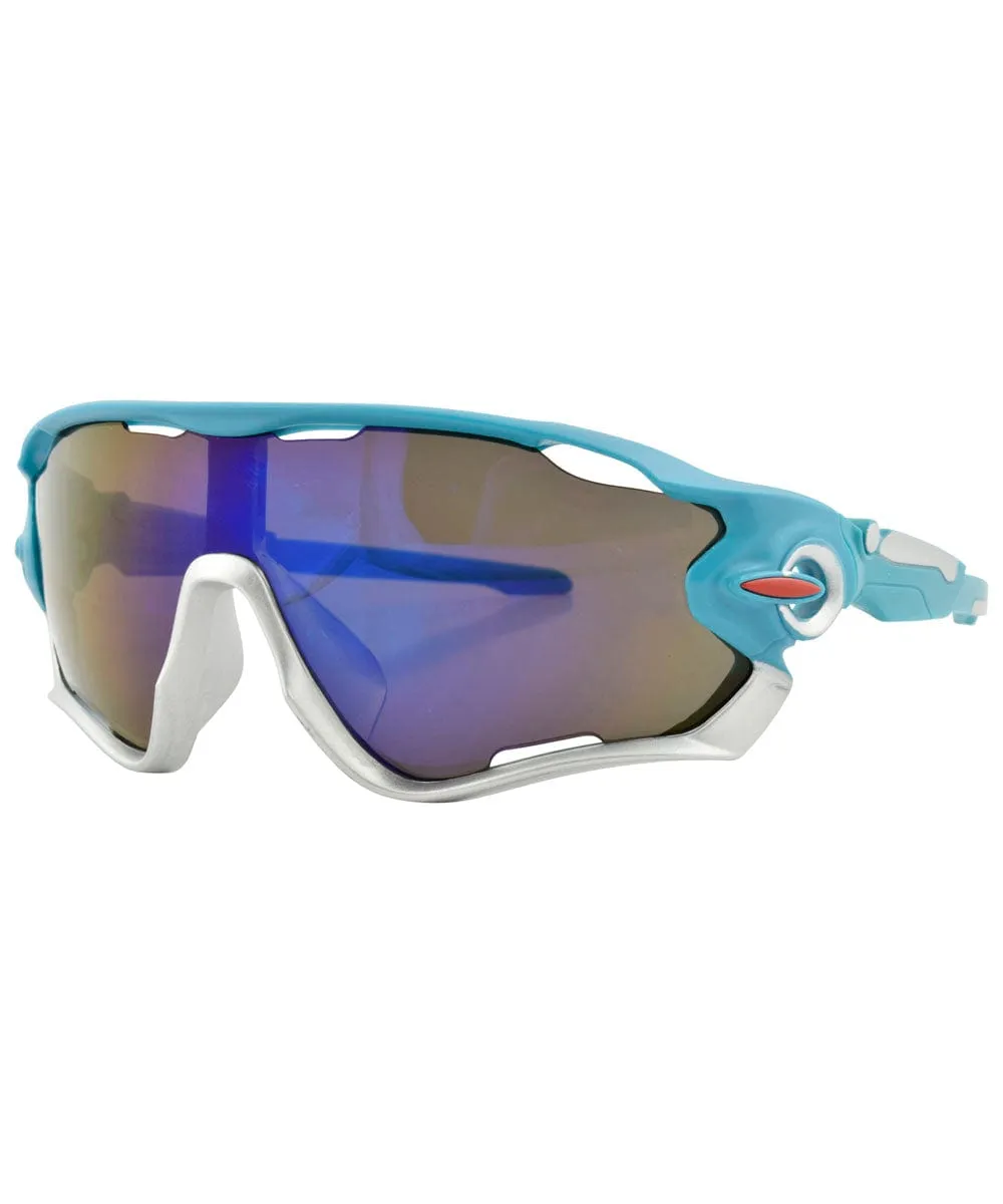 POWDERED Blue Sports Sunglasses sold by Giant Vintage product image thumbnail 3