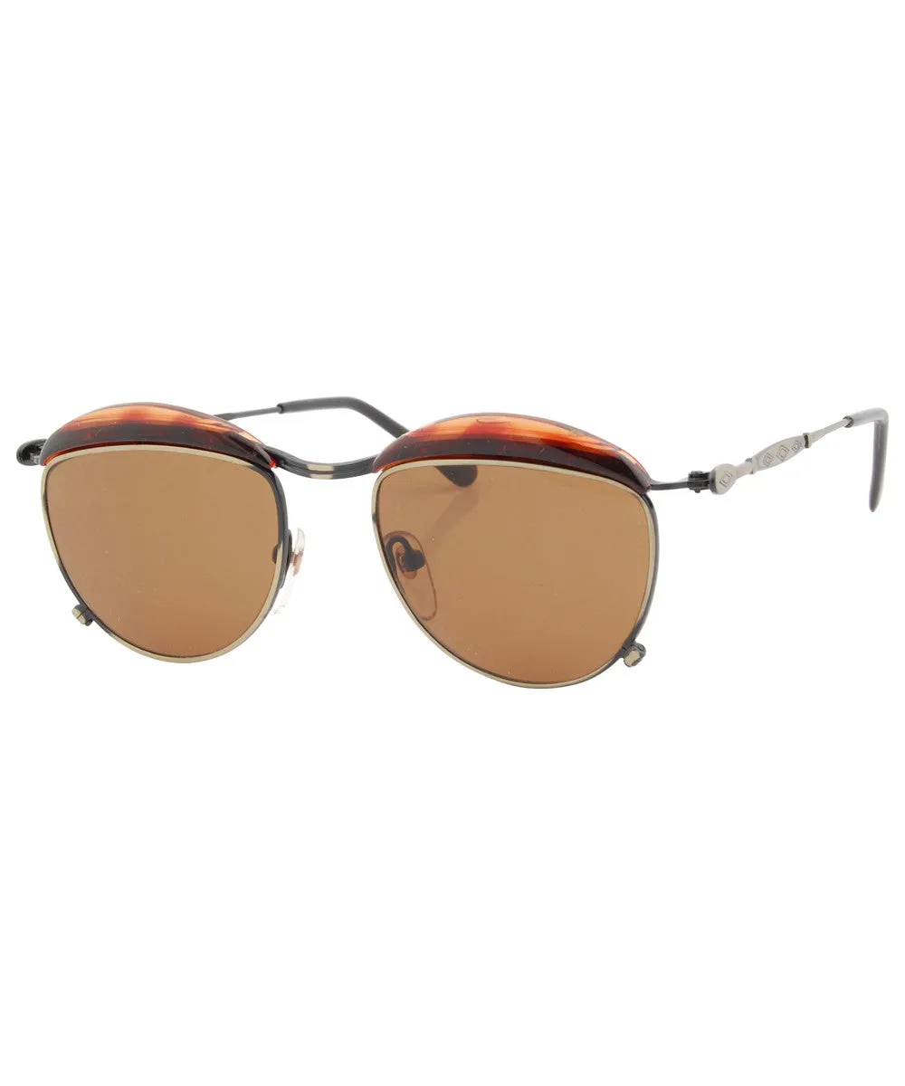 TODAY Tortoise Brass/Brown Victorian Sunglasses sold by Giant Vintage product image thumbnail 2