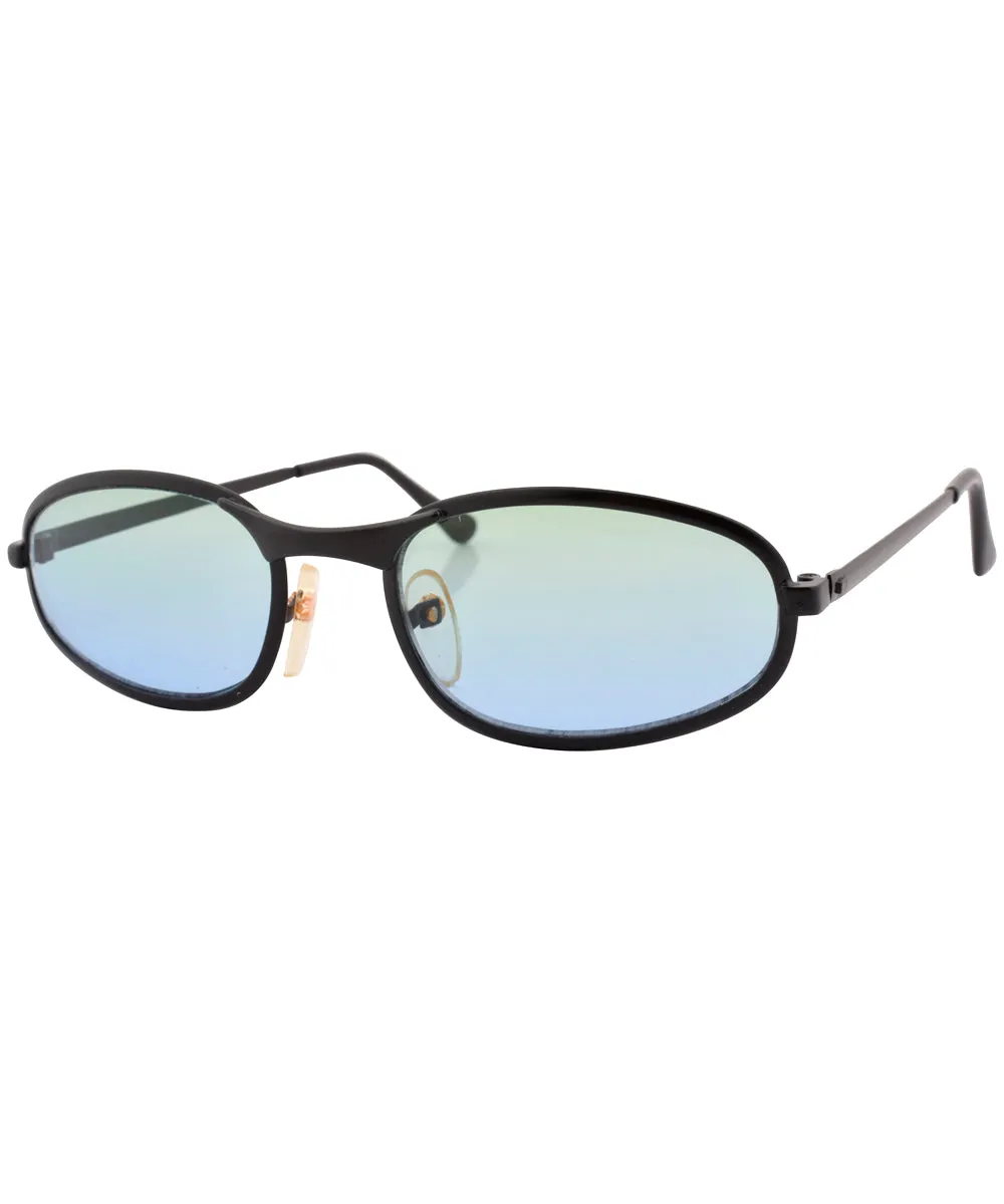 FATE Black/Aqua Micro-Sports Sunglasses sold by Giant Vintage product image thumbnail 2