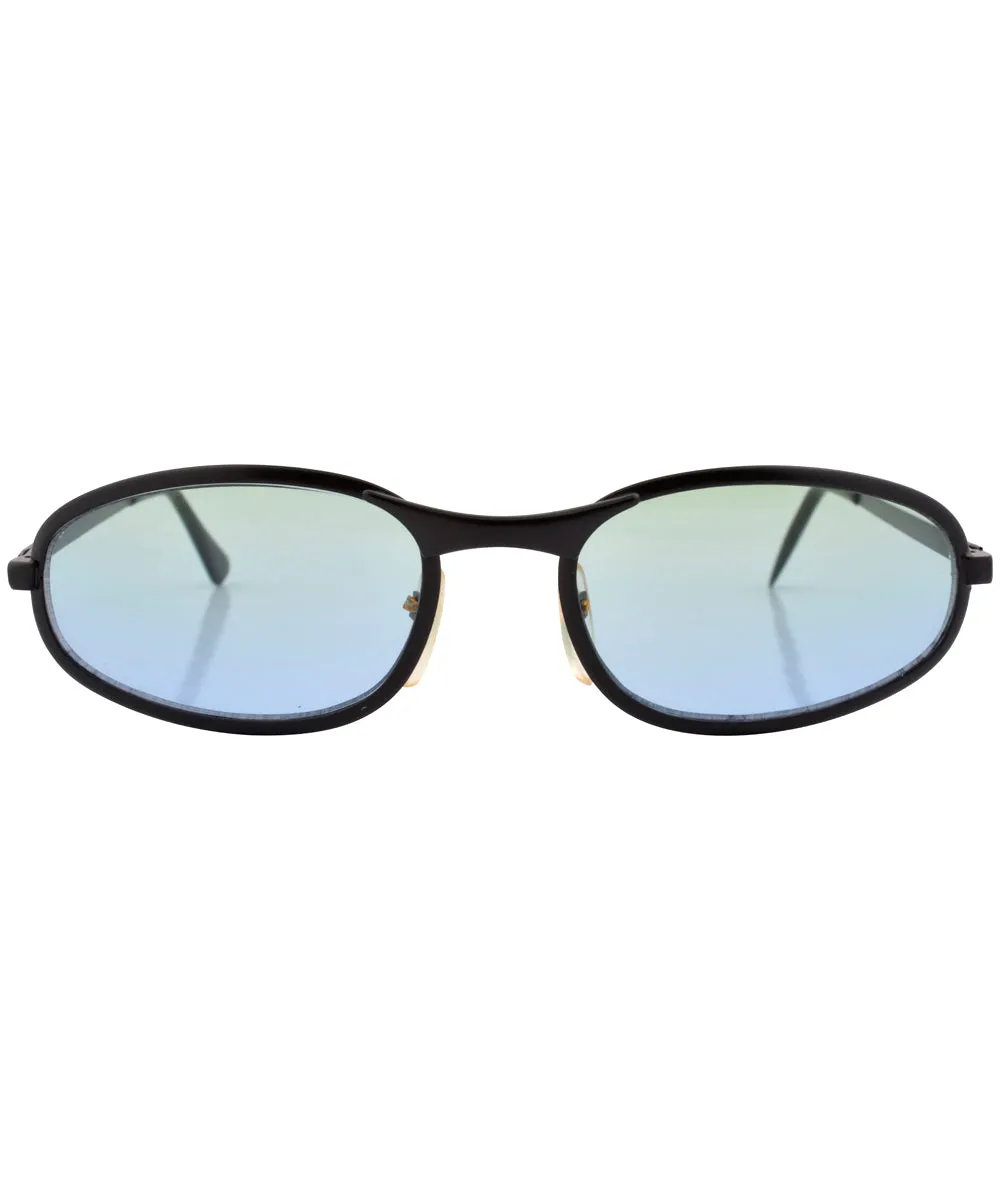 FATE Black/Aqua Micro-Sports Sunglasses sold by Giant Vintage product image thumbnail 3