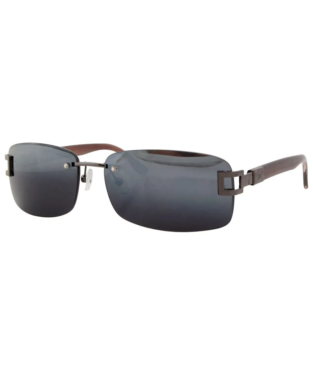 MADE Gunmetal Rimless Sunglasses sold by Giant Vintage product image thumbnail 2