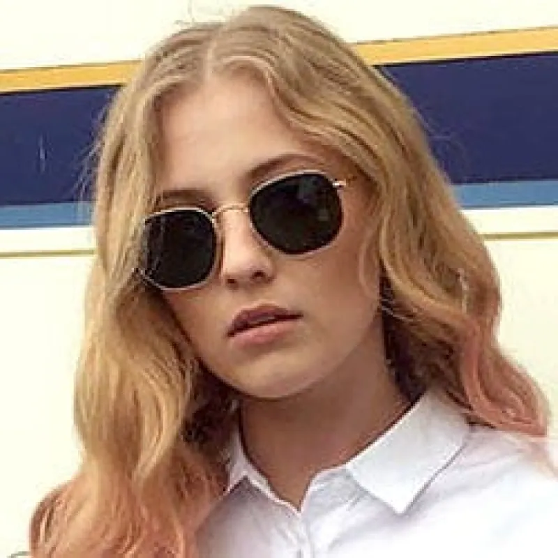 PENN Gold Square Hippie Sunglasses sold by Giant Vintage