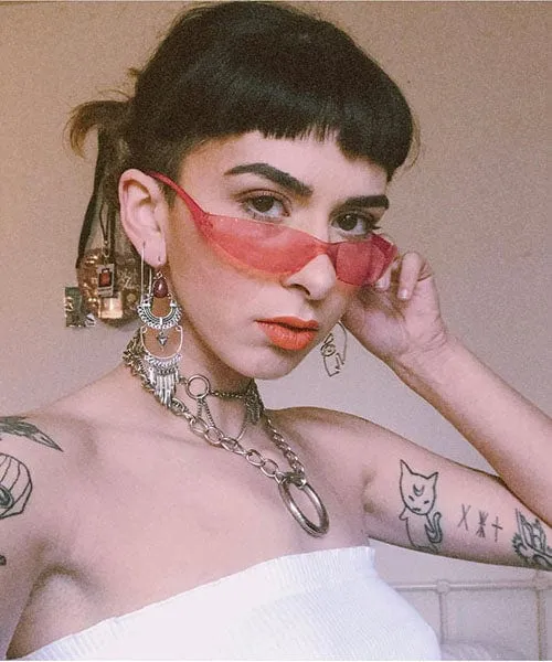 TENSION Pink Micro Wrap Sunglasses sold by Giant Vintage product image thumbnail 4