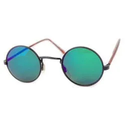 MOON Black/Aqua Round Sunglasses sold by Giant Vintage product image thumbnail 2