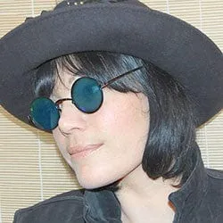 MOON Black/Aqua Round Sunglasses sold by Giant Vintage