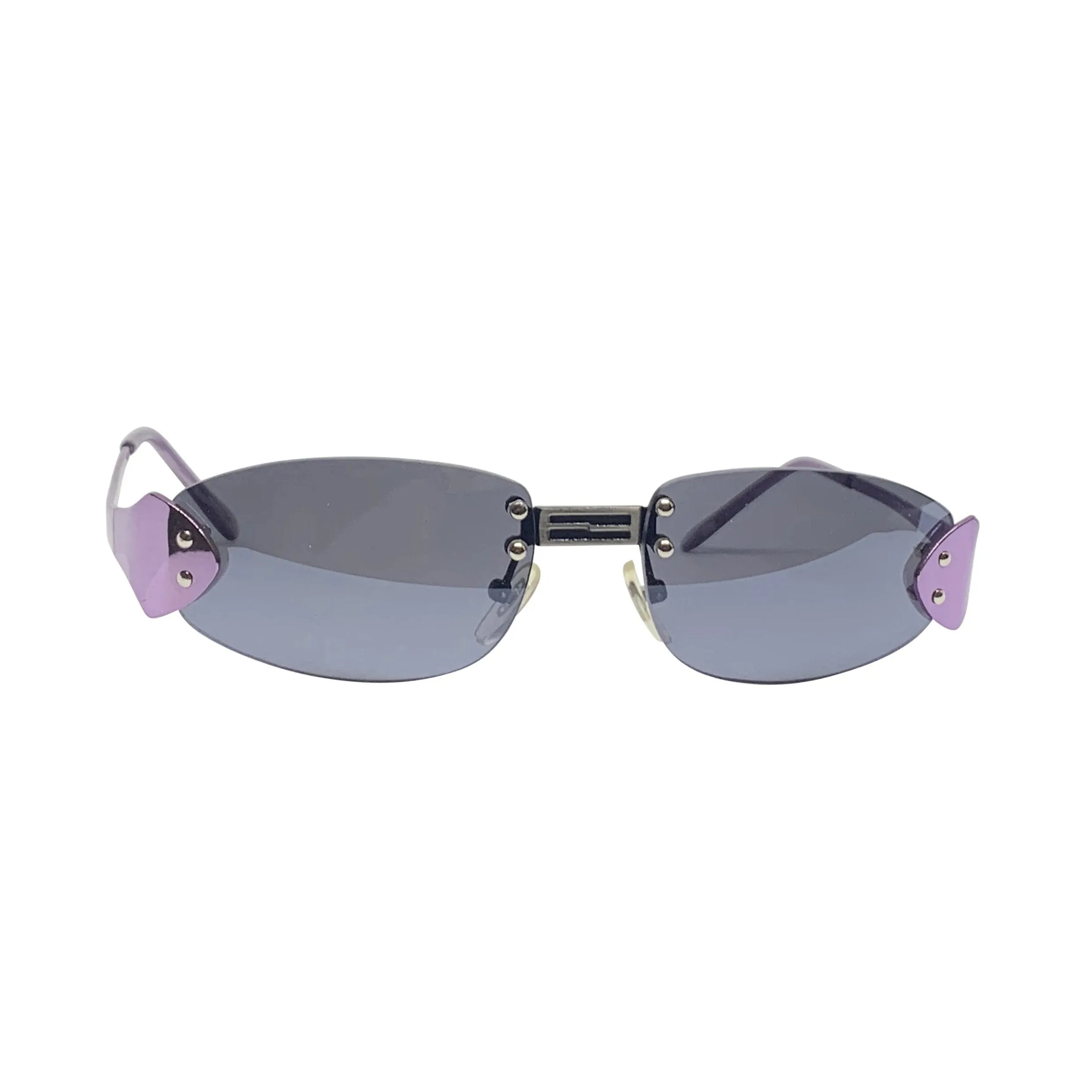 BERTHA Purple Rimless Sunnies sold by Giant Vintage