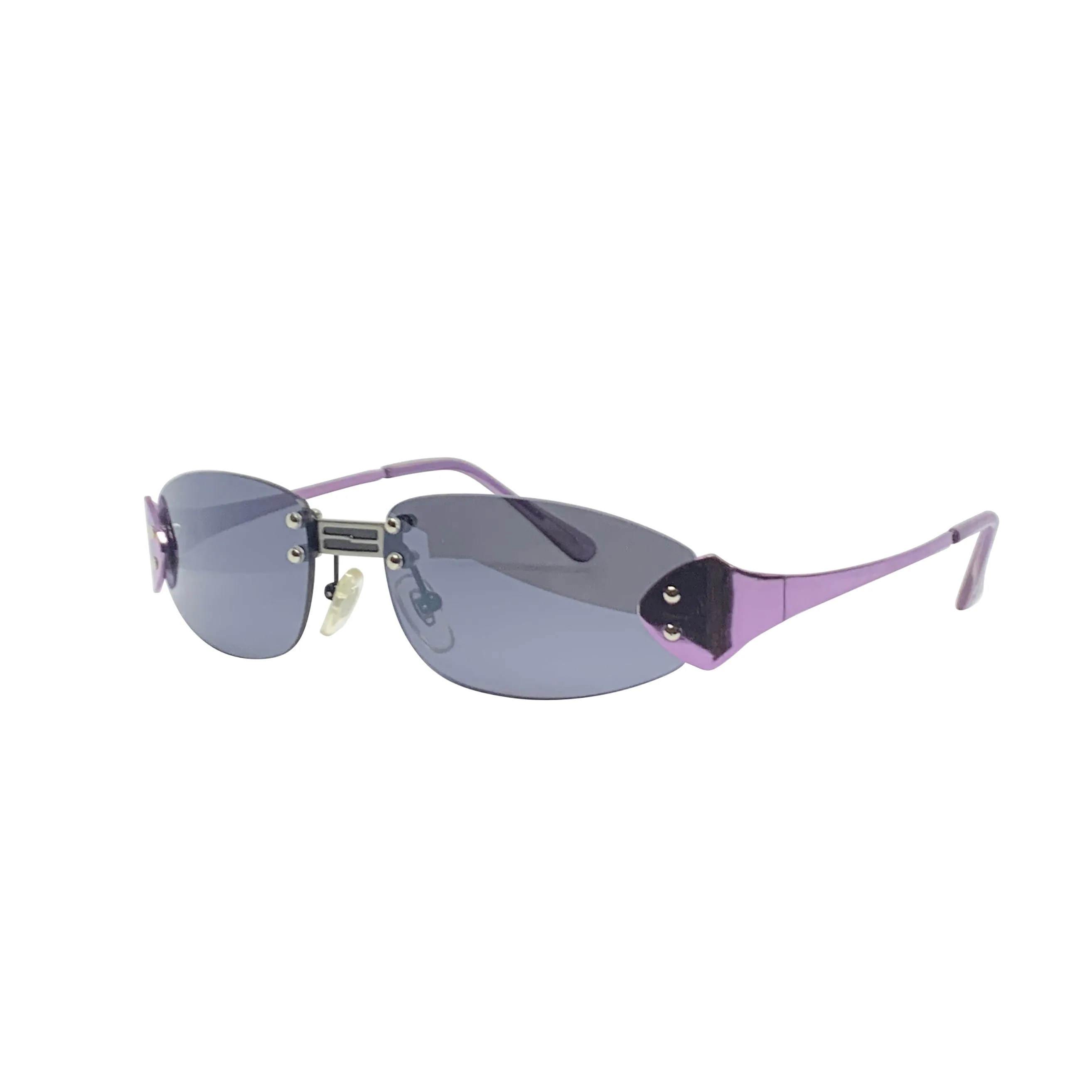 BERTHA Purple Rimless Sunnies sold by Giant Vintage product image thumbnail 2