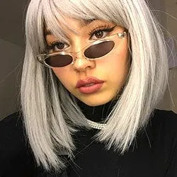 CAROLINA Crystal Slim Cat-Eye Sunglasses sold by Giant Vintage