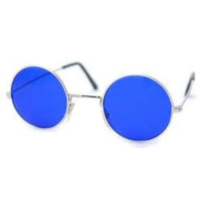 THE BLUES Silver Round Sunglasses sold by Giant Vintage