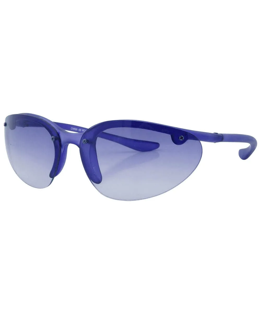 PEPPERS Blue Rimless Sunglasses sold by Giant Vintage product image thumbnail 2