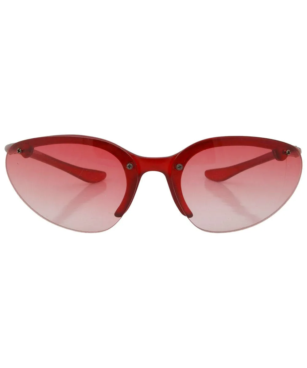 PEPPERS Red Rimless Sunglasses sold by Giant Vintage product image thumbnail 3