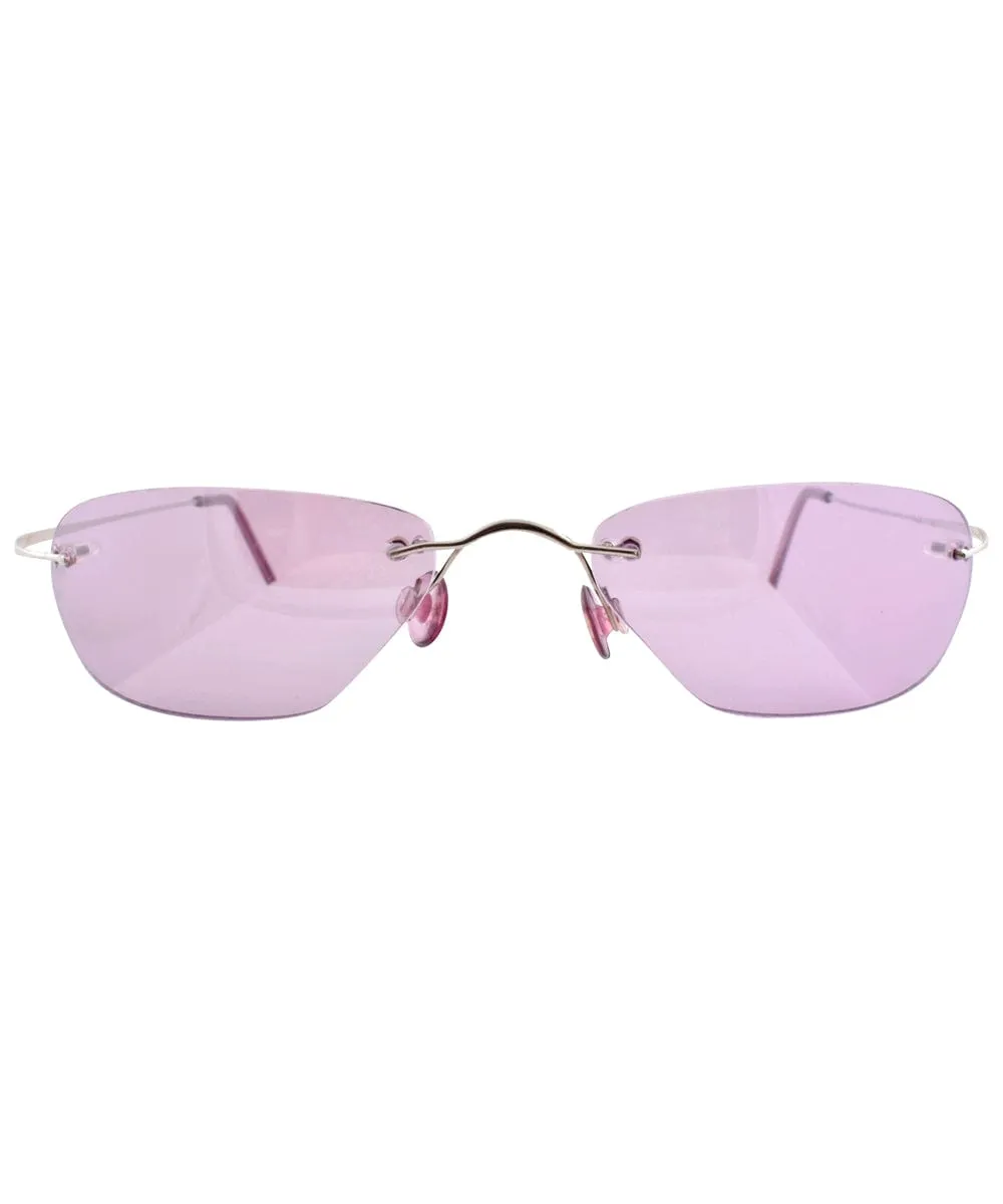 BINK Purple Rimless Sunglasses sold by Giant Vintage product image thumbnail 3