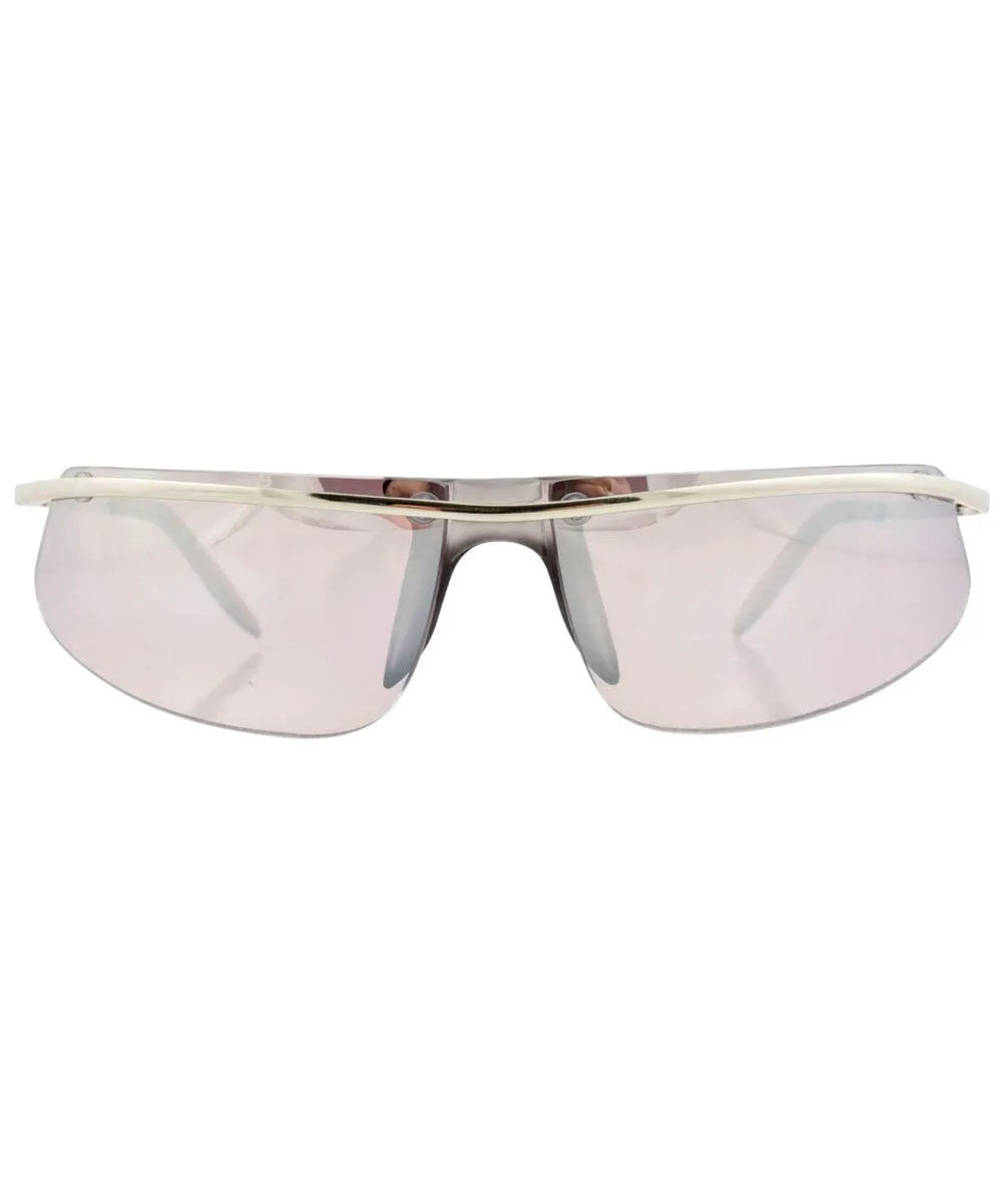 SUGARED Smoke/Flash Rimless Sunglasses sold by Giant Vintage product image thumbnail 2