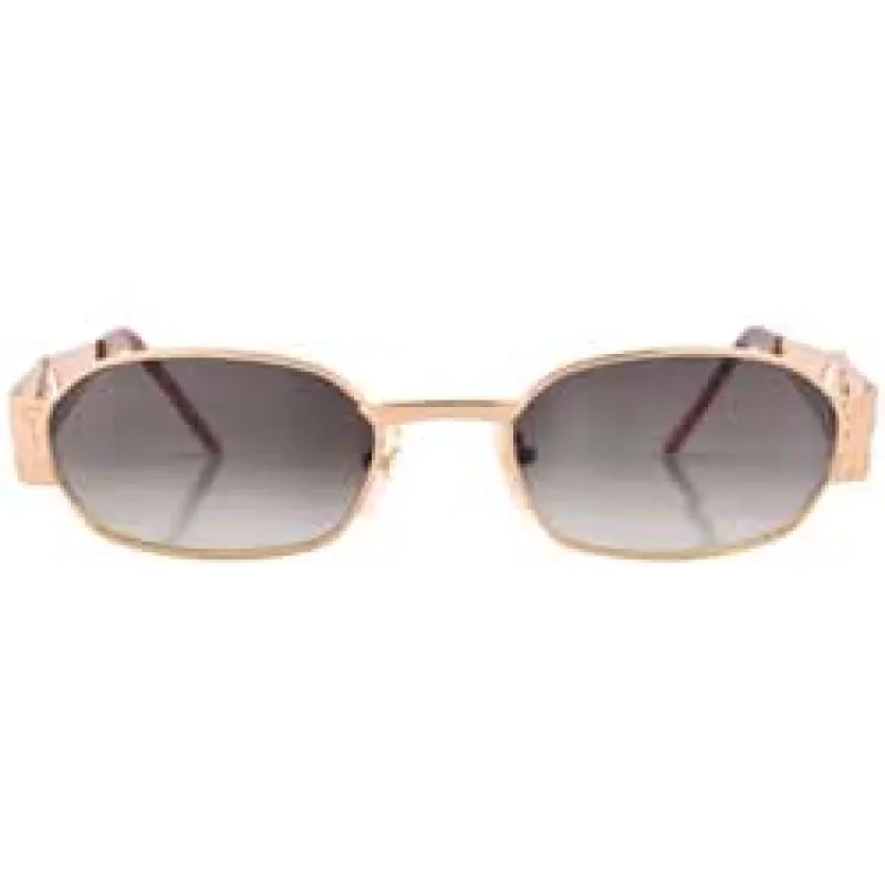 KNOCKERS Gold/Smoke Square Sunglasses sold by Giant Vintage
