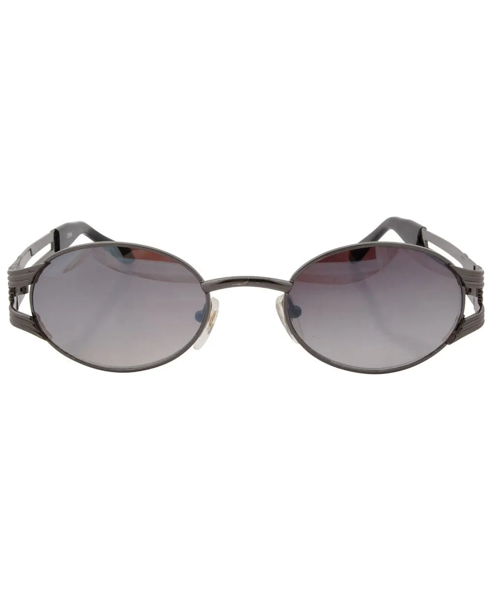 POSE Gunmetal Oval Sunglasses sold by Giant Vintage product image thumbnail 3