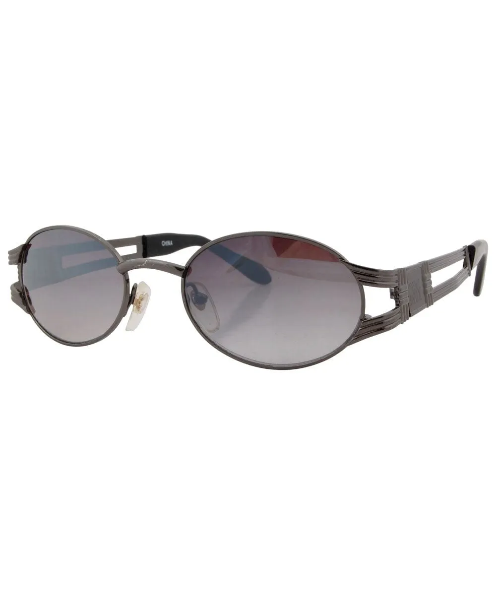 POSE Gunmetal Oval Sunglasses sold by Giant Vintage product image thumbnail 2