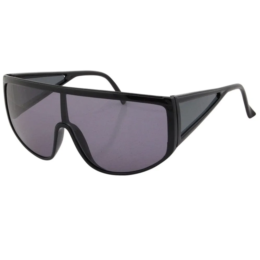 MODERNIST Black Shield Sunglasses sold by Giant Vintage