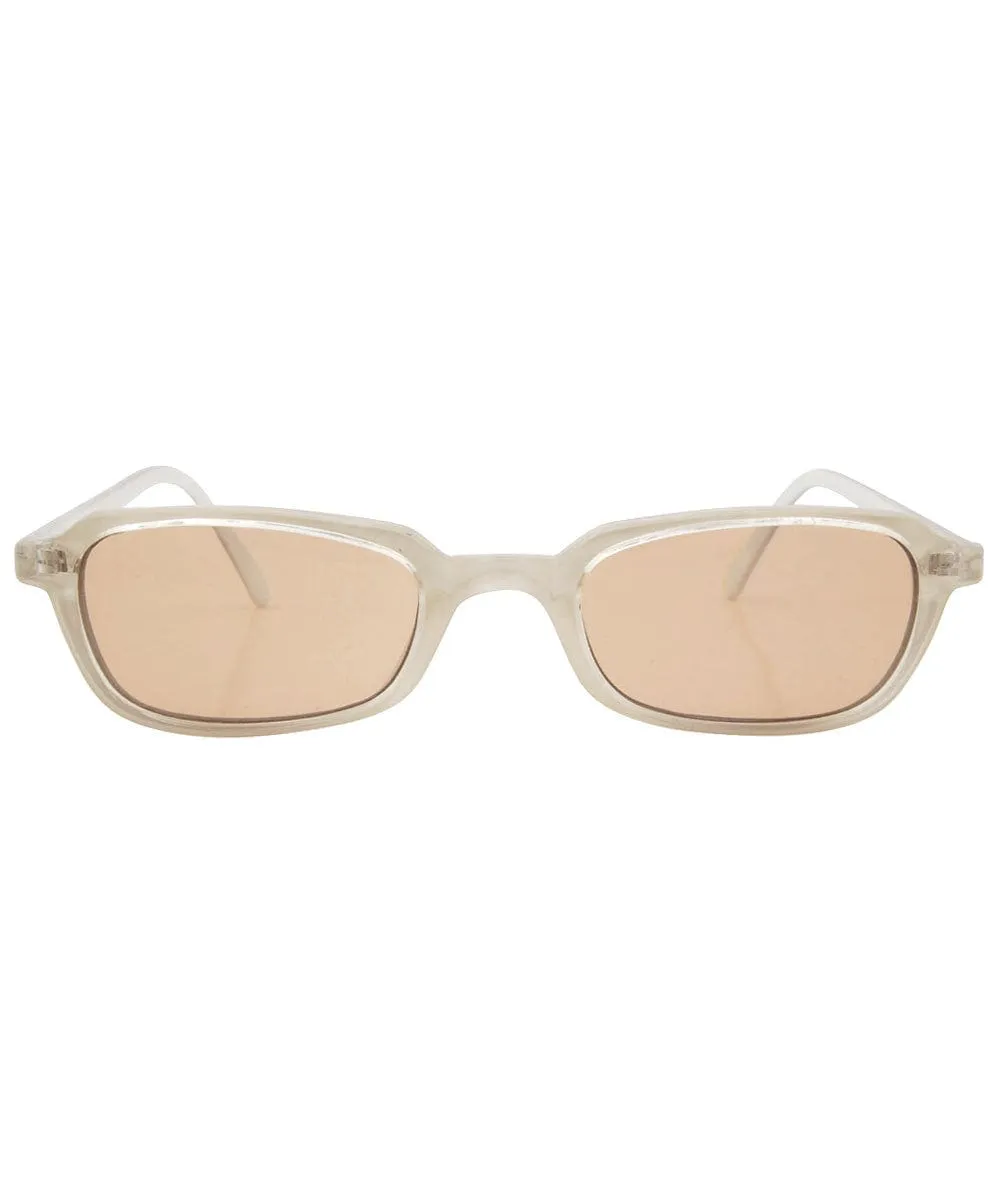 PRETTIES Frost/Brown Square Sunglasses sold by Giant Vintage product image thumbnail 3