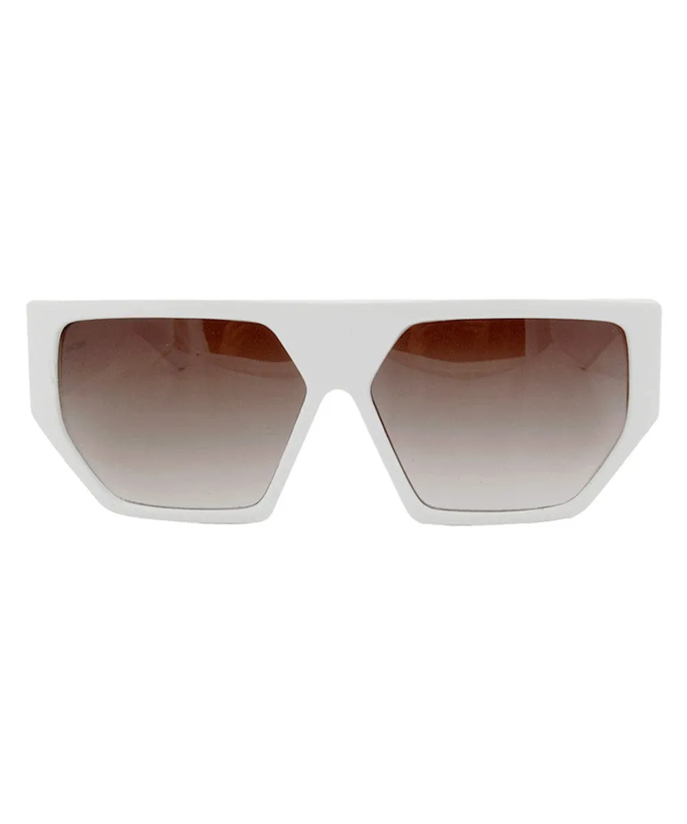 HEXY White 80s Sunglasses sold by Giant Vintage product image thumbnail 3