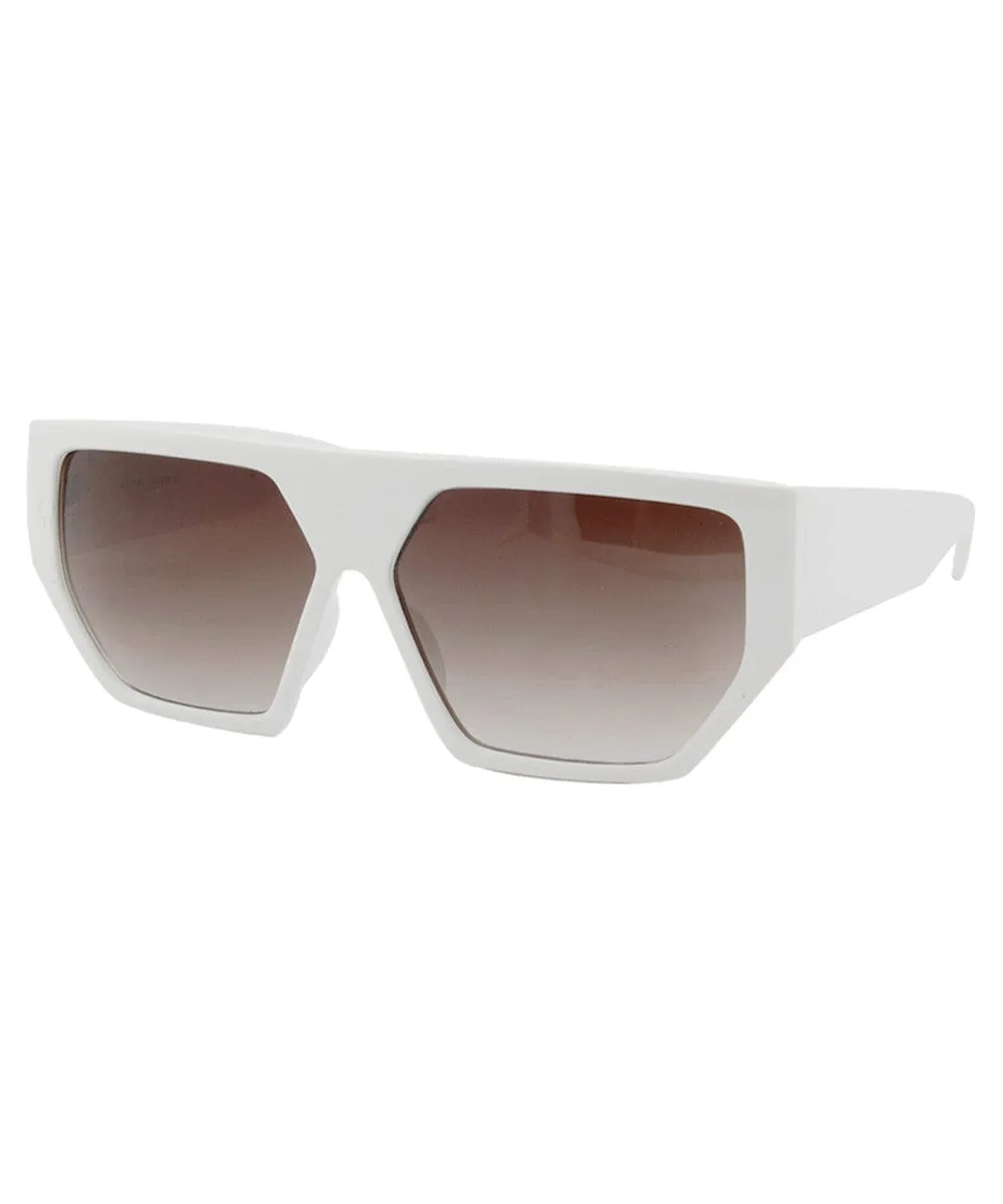 HEXY White 80s Sunglasses sold by Giant Vintage product image thumbnail 2