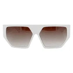 HEXY White 80s Sunglasses sold by Giant Vintage