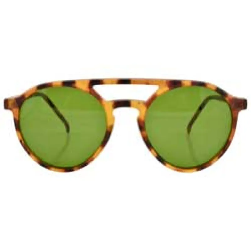 MOORE Demi/Green Round Sunglasses sold by Giant Vintage