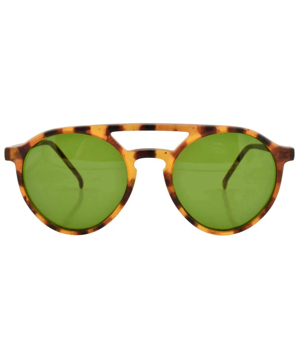 MOORE Demi/Green Round Sunglasses sold by Giant Vintage product image thumbnail 3