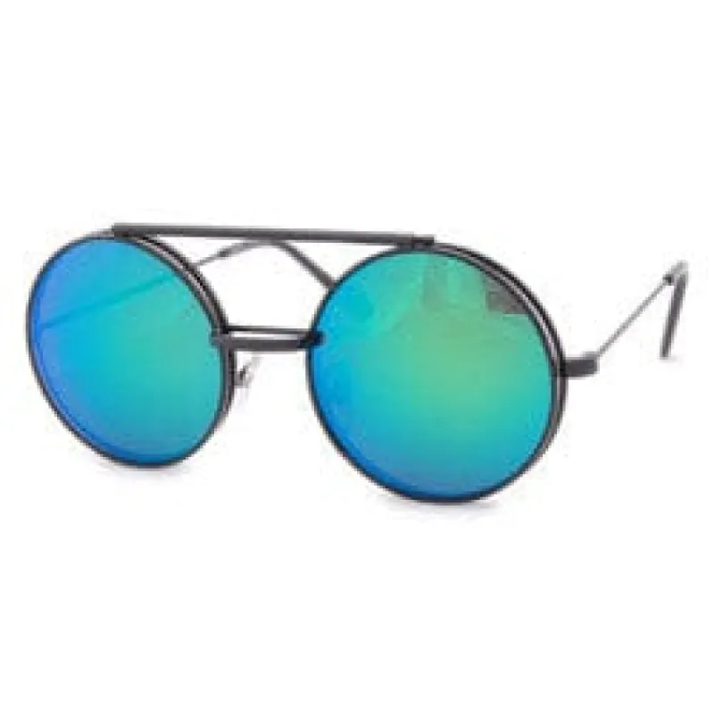 FLIP-SEA Black/Aqua Flip-Up Sunglasses sold by Giant Vintage
