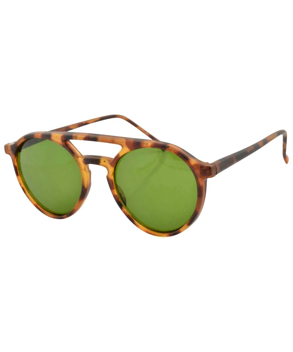 MOORE Demi/Green Round Sunglasses sold by Giant Vintage product image thumbnail 2