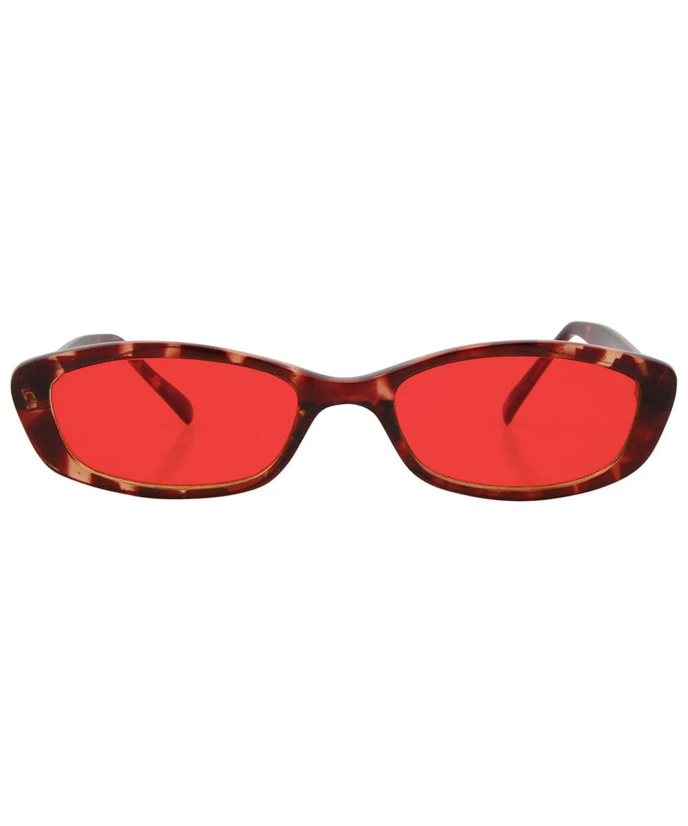 ROCKET Demi/Red Micro-Square Sunglasses sold by Giant Vintage product image thumbnail 3