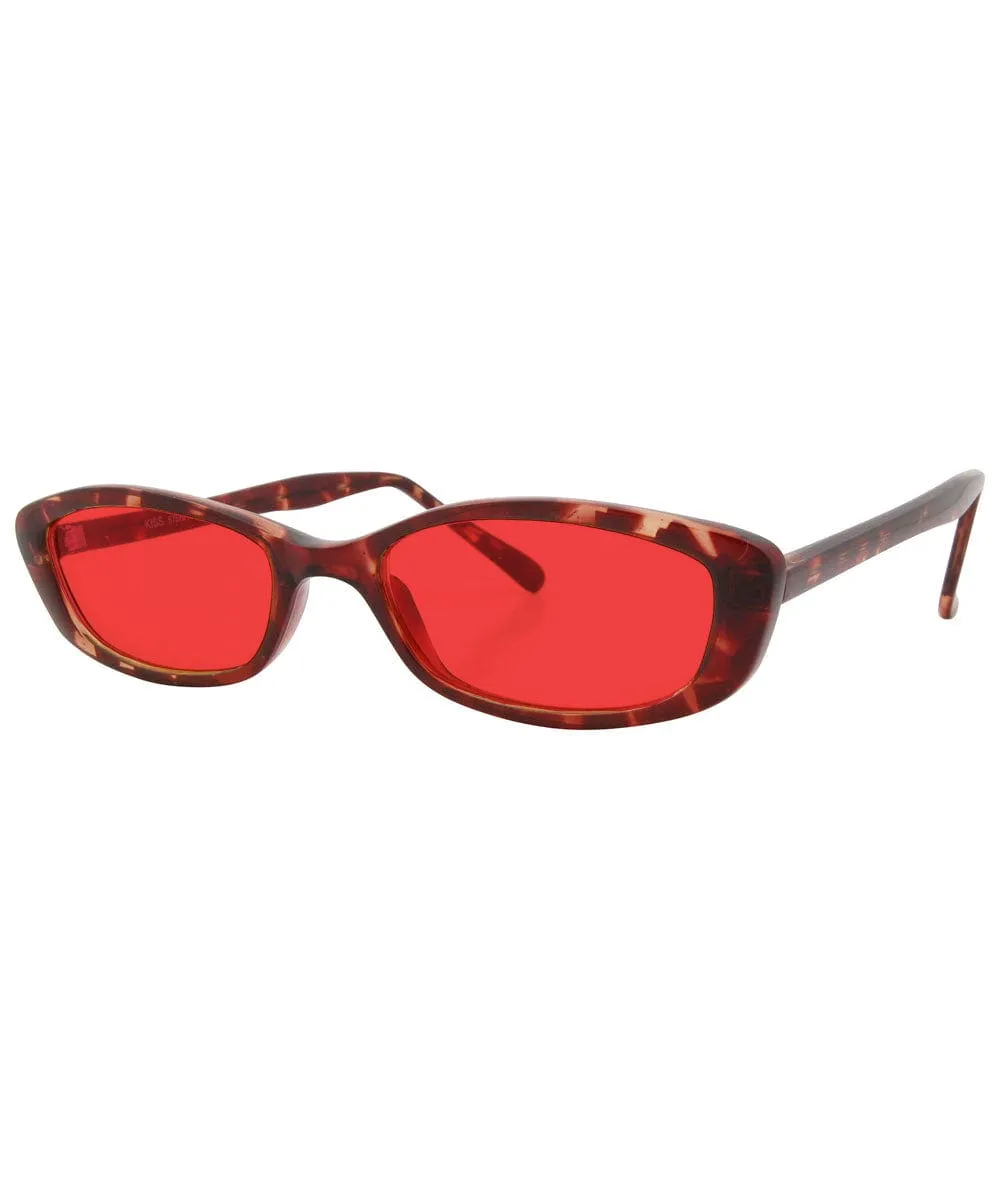 ROCKET Demi/Red Micro-Square Sunglasses sold by Giant Vintage product image thumbnail 2