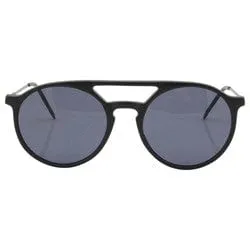 MOORE Matte Black Round Sunglasses sold by Giant Vintage