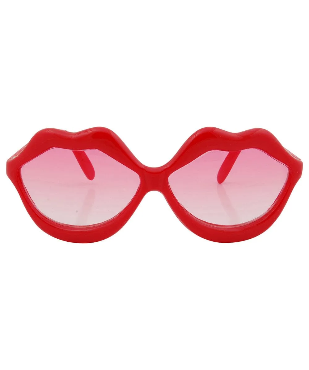 MWAH! Red/Pink Lip-Shaped Sunglasses sold by Giant Vintage product image thumbnail 3