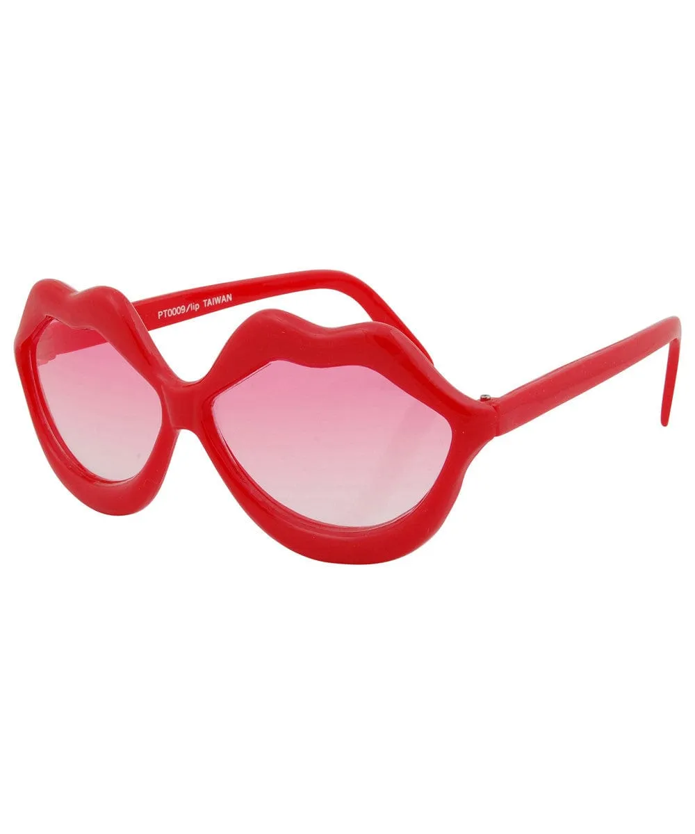 MWAH! Red/Pink Lip-Shaped Sunglasses sold by Giant Vintage product image thumbnail 2