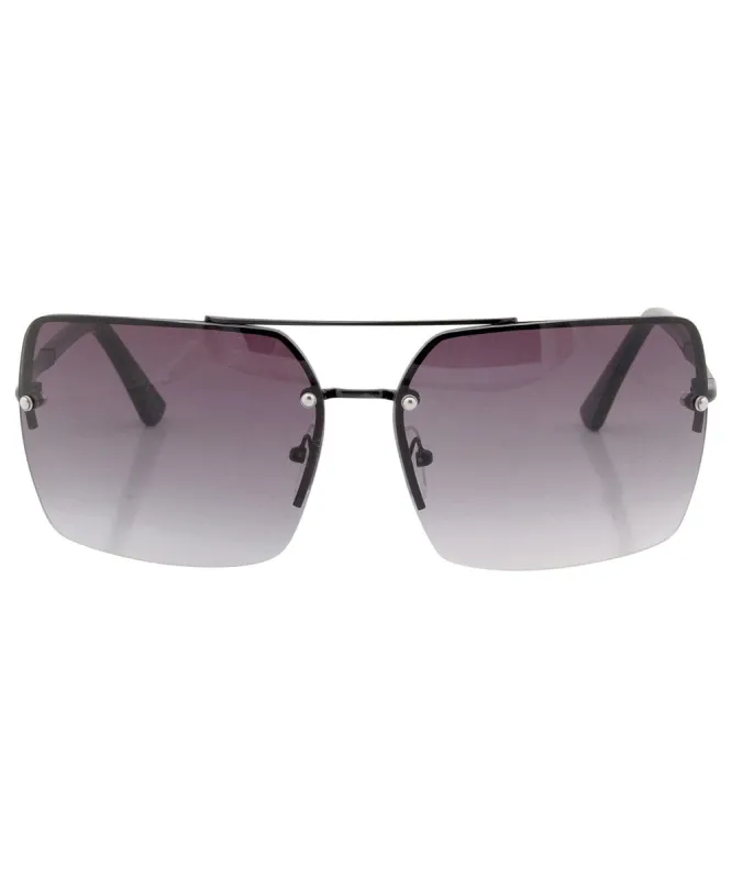 RIPPER Black Aviator Sunglasses sold by Giant Vintage