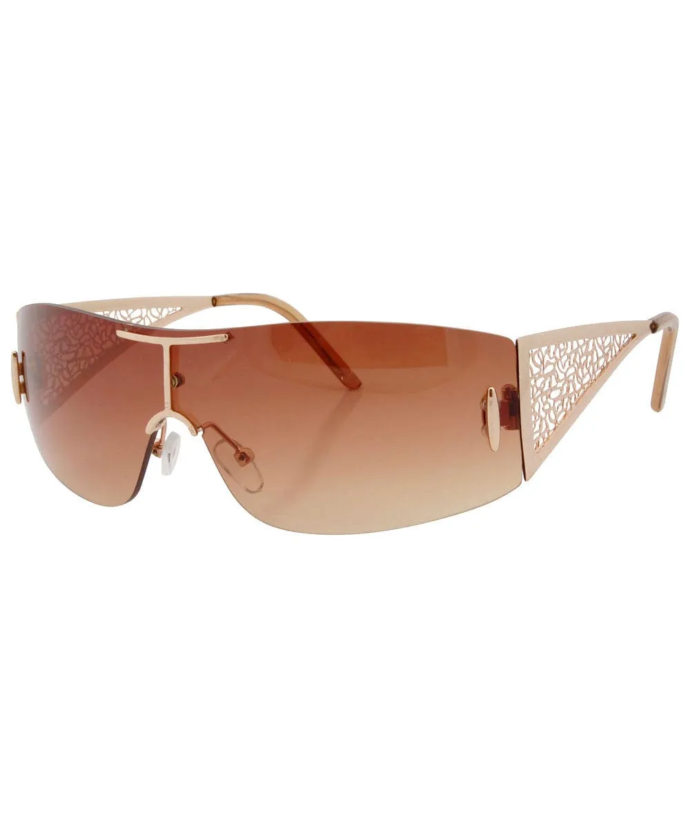 SCHMALTZ Brown Rimless Sunglasses sold by Giant Vintage product image thumbnail 3