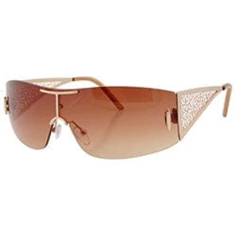 SCHMALTZ Brown Rimless Sunglasses sold by Giant Vintage