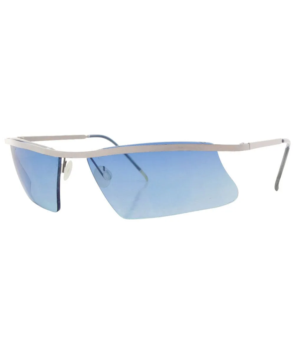 AWESOME Blue Rimless Sunglasses sold by Giant Vintage product image thumbnail 3