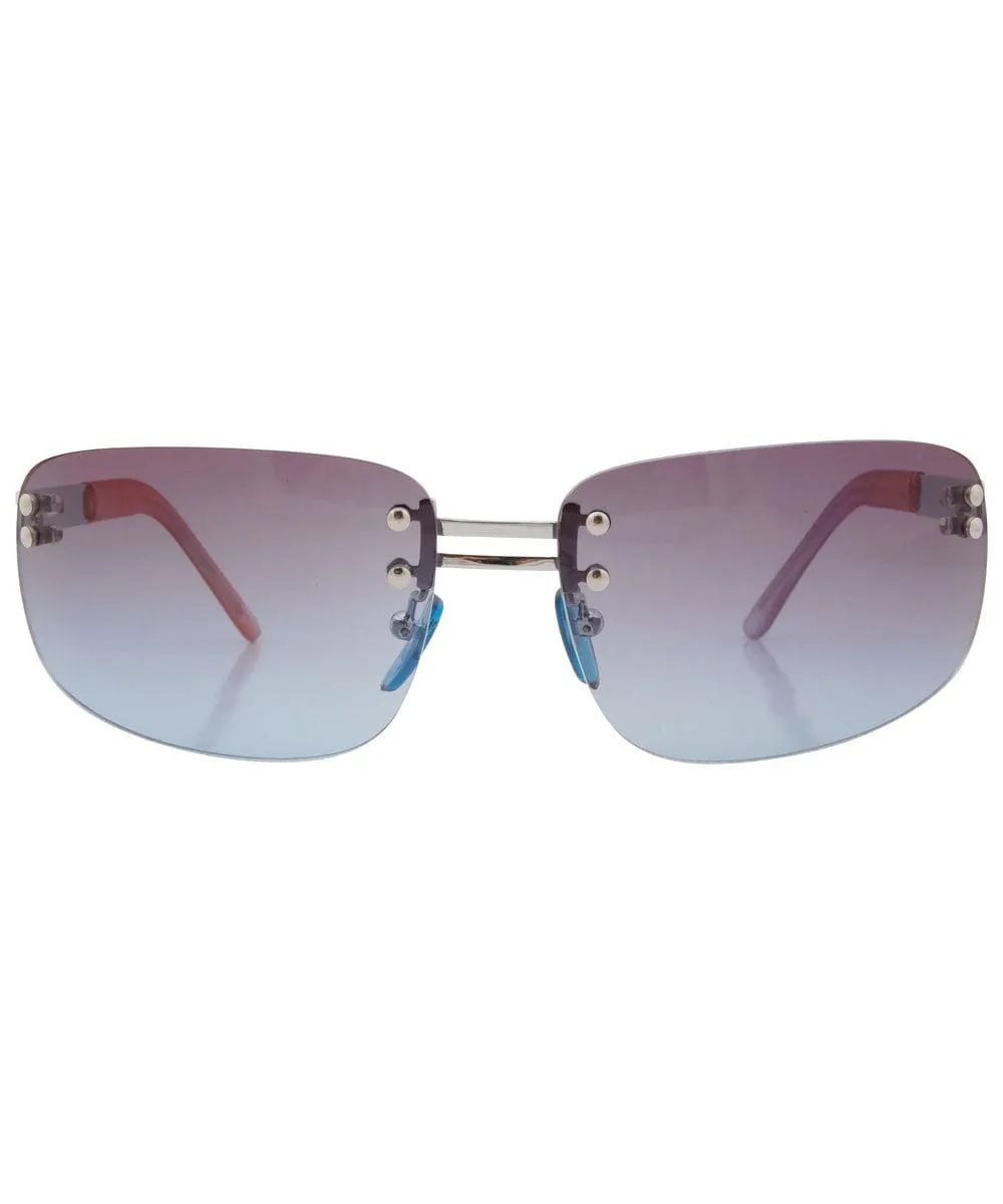 SHMANCY Blue Rimless Sunglasses sold by Giant Vintage product image thumbnail 3