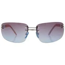 SHMANCY Blue Rimless Sunglasses sold by Giant Vintage