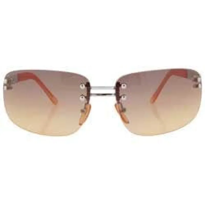 SHMANCY Smoke/Amber Rimless Sunglasses sold by Giant Vintage